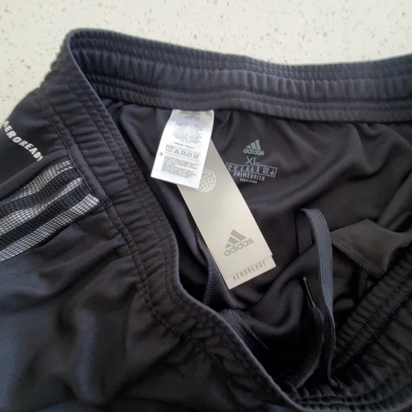 Mens Adidas Aeroready Track Pants New with tags XL Football Tapered Leg - Picture 3 of 6